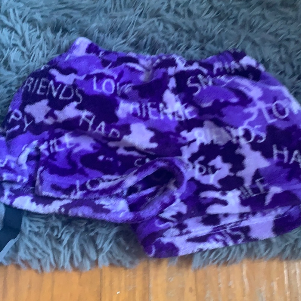 Purple camo pj shorts